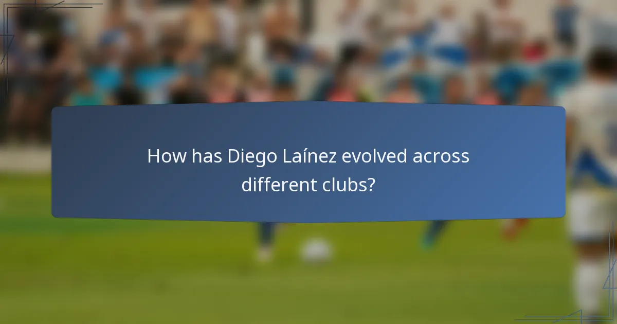 How has Diego Laínez evolved across different clubs?