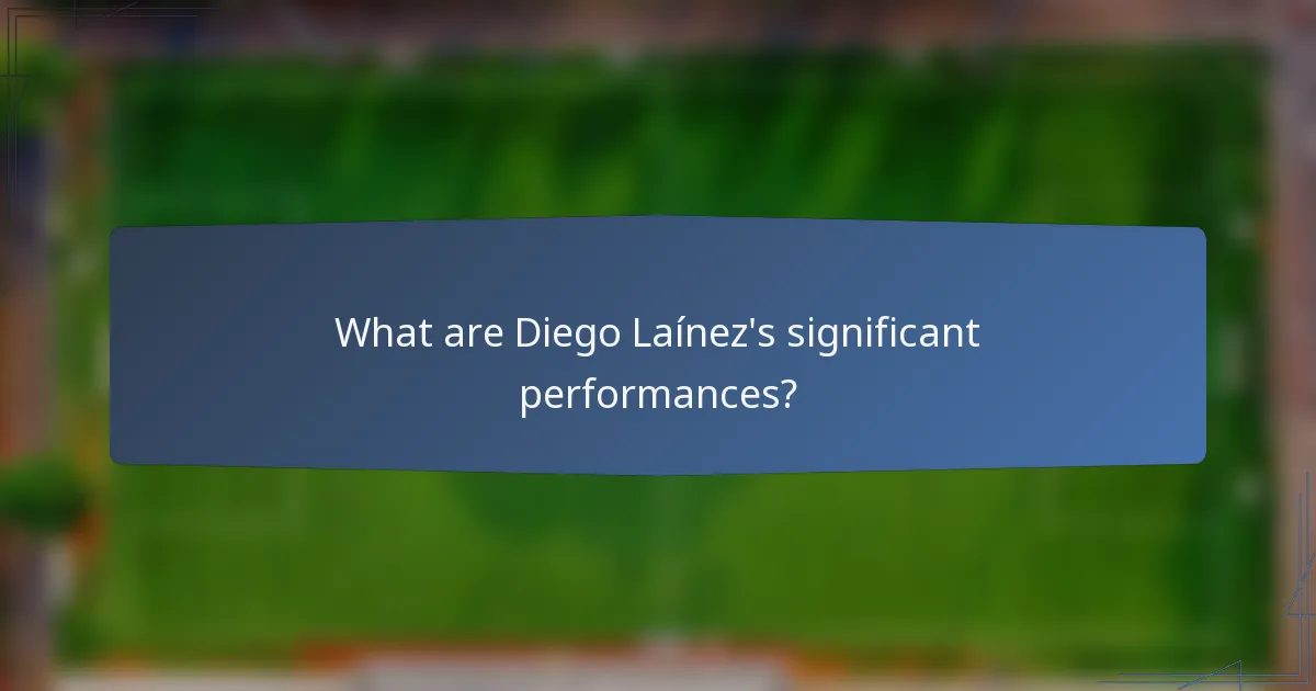 What are Diego Laínez's significant performances?
